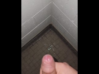 Latino Masturbating in a Campus Shower after Workout