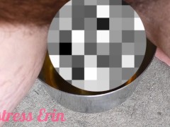 Metal Bowl Peeing