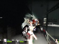 Jugando left4dead-usando personajes prohibido-parte 2