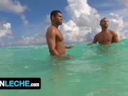 Preview 2 of Two Latino Studs Cool Off In The Warm Waters Of Cancun Before They Head Back To The Hotel To Fuck