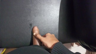 POV stroking huge veiny cock and cumming!!