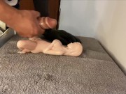Preview 6 of MINI sex doll gets filled with cum after a big dick squirts large amount of milk from her pussy