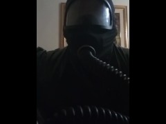 Gas Mask Smoking Fetish Sissy Latex