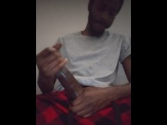 Happy New Year's • Big Black Dick Squat & 2 Hand Stroking Cumshot