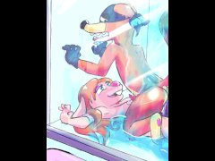 Roll for Porn! Ep. 1 Swiper and Gadget in Shower