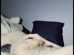 Mushroom head cock blows a load with tied balls - Screenshot 15 of 16 - Shooting Cum
