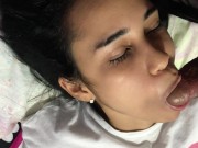 Preview 6 of Massage with my cock on your face | slow blowjob + CUM IN MOUTH