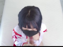 新春！！！！ よみの姫初め・・💕 巫女さんがえっちな舌を使って従順ご奉仕👅💦  お口に射精したのにも関わらず、 止まらない煩悩を膣内で全て受け止める‼️　童顔/おっぱい 無修正/コスプレ/日本人 - Screenshot 6 of 16 - よみ