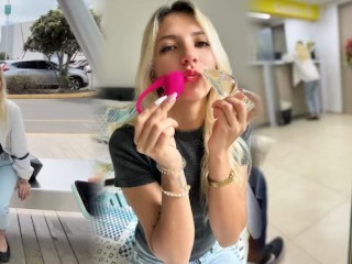 My Friend makes my Pussy so Wet and Horny in Public - Lush 3