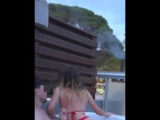 Preview 2 of We fucked in the jacuzzi on the terrace, with the neighbors on the opposite balcony 🔥