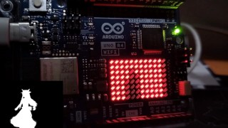 Maçã podre! na matriz LED Arduino R4 12x8 XXX
