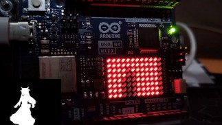 Schädliches Mitglied einer Gruppe! auf Arduino R4 LED-Matrix 12x8 XXX