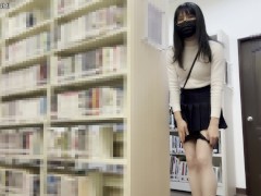 HA28Anal with bell butt plug was exposed in the library! In the end, Ahegao climaxed and ejaculated!