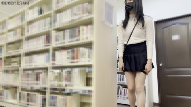 HA28ベルバットプラグ付きアナルが図書館で露出しました!最後はアヘ顔絶頂して射精!