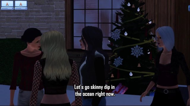 New years eve party ended up in winter swim and hot lesbian sex! full movie