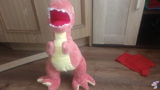 Red t-rex dinosaur