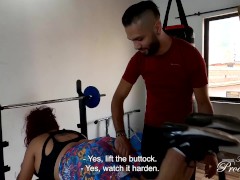 I fuck my stepmom in the home gym