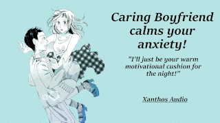 Petit ami attentionné calme votre anxiété ! (M4F) (ASMR) (Confort) (Relaxant) (Câlins) (Rassurance