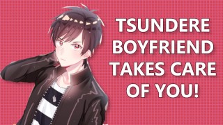Tsundere Boyfriend Takes Care of You!(M4F)(ASMR)(Worried)(Confessions)(Lecture
