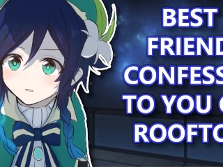 Best Friend Confesses on a Rooftop!(M4F)(ASMR)(Friends to Lovers)(Post-rejection Comfort)(rambling)