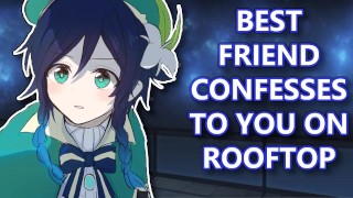 Best Friend Confesses on a Rooftop!(M4F)(ASMR)(Friends to Lovers)(Post-rejection comfort)(Rambling)
