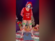 Preview 6 of Step Mom Pees by the Christmas Tree