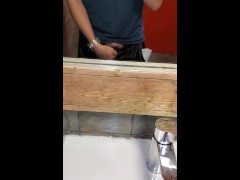 punching my balls in a public bathroom, almost got caught! - Screenshot 10 of 16 - Punching My Balls