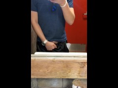 punching my balls in a public bathroom, almost got caught! - Screenshot 6 of 16 - Cbt