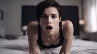Morena do Tinder cavalga meu pau e eu gozo nas costas dela