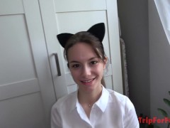 18 yo naughty cat, AMWF creampie - Screenshot 3 of 16 - Slender