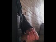 Preview 5 of I jerked my dick outside in empty building felt so kinky