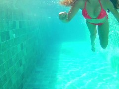 under water pool bikini