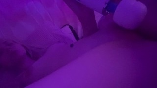 Petite girl solo vibrator orgasm