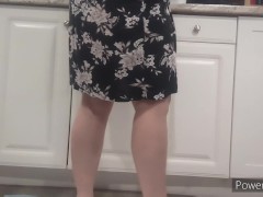 Desperately pissing panties while doing chores 2/16