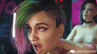 Vi Tests A New Implant On Judy In Cyberpunk 2077