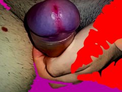 purple and pink masturbating