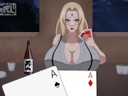 Preview 1 of NARUTO- Tsunade loosing a poker game and now has to use her tits