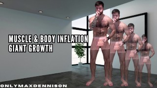 Crecimiento gigante de inflación muscular y corporal