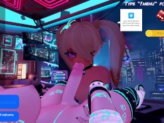 Femboy Bunny Cums While Riding Throbbing Futa Cock On Stream