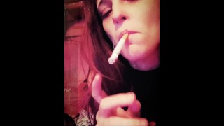 SMOKING GODDESS MILF SMOKE INHALES AN EXHALES FOR DADDY'S PLEASURE