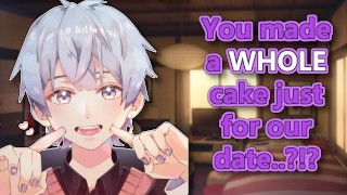 あなたの全体のCrush😍(ASMR)(友達から恋人への)(カジュアル)との最初のデート(あなたはケーキを作りました!)