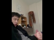 Preview 5 of Cute Asian guy with a throbbing cock cums and moans