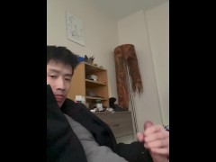 Cute Asian guy with a throbbing cock cums and moans - Screenshot 16 of 16 - Male Moaning