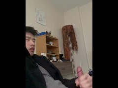 Cute Asian guy with a throbbing cock cums and moans - Screenshot 4 of 16 - Male Moaning