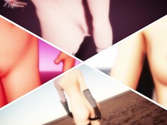 MMD R18 Sexy Walk Compilation / Split Screen
