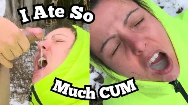 Mouthful Of Hot Creamy Cum & on Puffy Jacket