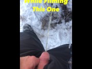 Preview 1 of Pissing In The Snow Compilation During A Weekend Of Winter Camping and Off Roading The Trails