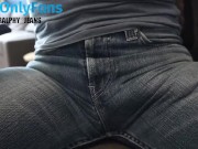 Preview 2 of Get off from my new Levi's jeans or it's gonna dirty!