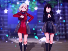 【MMD Lycoris Recoil 4k/60fps】《Chisato(錦木 千束) Takina(井ノ上 たきな)》~《愛包ダンスホールHeart Pie Dancehall HIMEHINA》