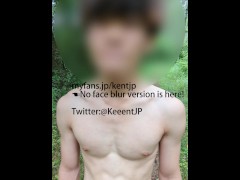 21-year-old Thi-kun also exposes himself outdoors and gives blowjobs to Kent's cock.